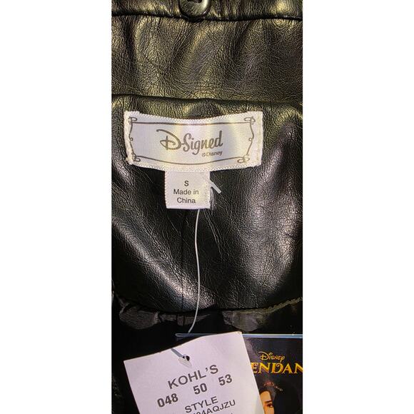 Girls S Disney's Descendants 3 Mal‎ Moto Jacket with Detachable Faux-Collar NWT - Picture 4 of 7